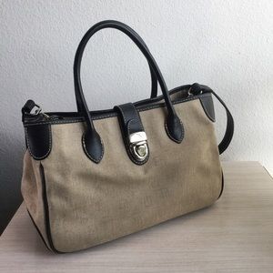 Vintage Dooney and Bourke Signature Canvas Handbag